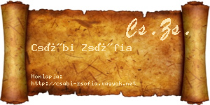 Csábi Zsófia névjegykártya