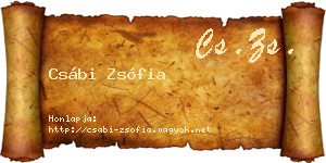 Csábi Zsófia névjegykártya