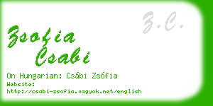 zsofia csabi business card